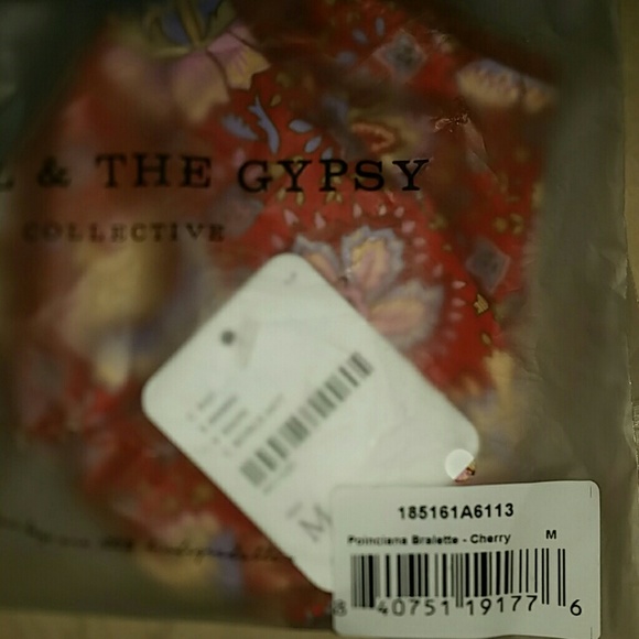 New spell x FP cherry Poinciana bralette red bra M - Picture 6 of 8